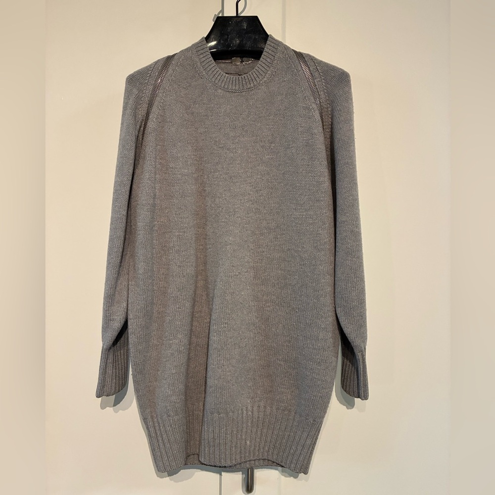 Alexander Wang XS 🤍 Zip-Off Shoulder Wool Sweater Dress